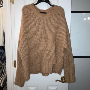 Zara knit sweater in camel color